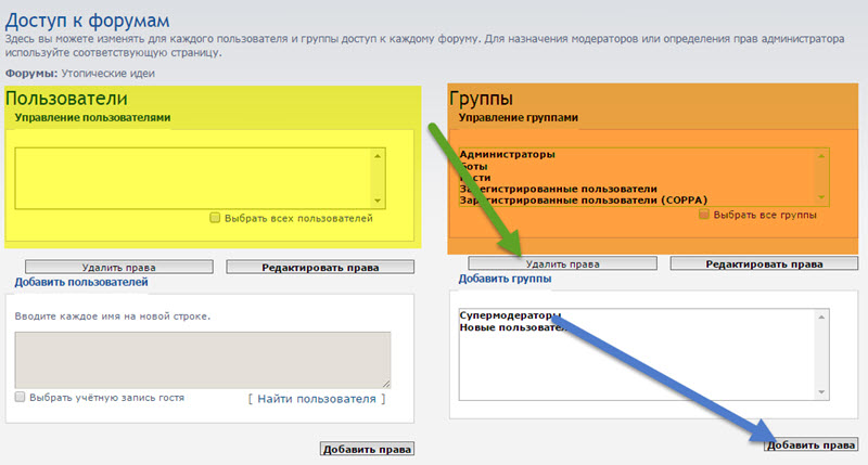 Как сделать закрытый раздел на форуме phpbb