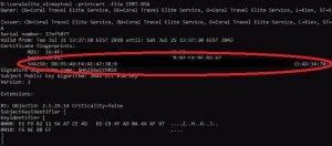 Пример вывода sha256 с файла cert.rsa